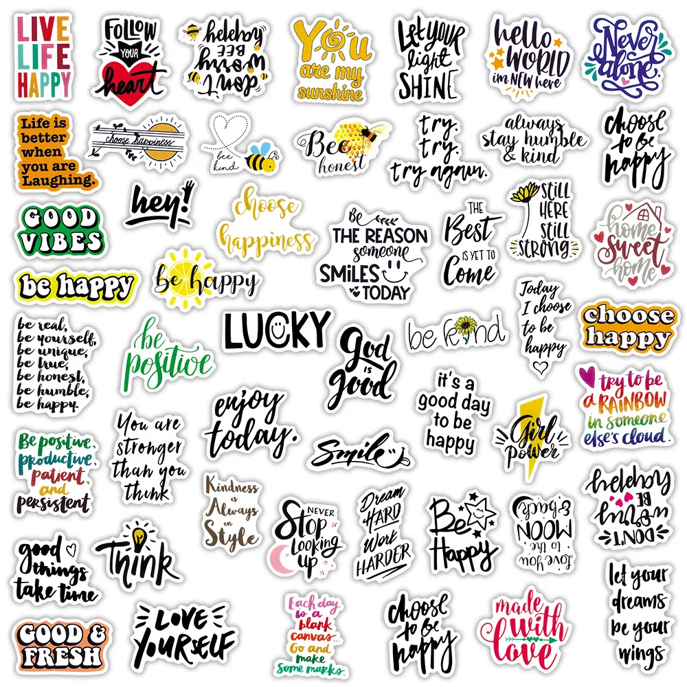 10/30/50 шт. мотивирующие цитаты фраза сделай сам для ноутбука холодильника багажа