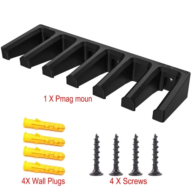 

Tactical hunting Solid ABS 6X Standard PMAG Wall Mount Magazlne Rack Family Maga zlne Storage Rack for Glock for Hunting