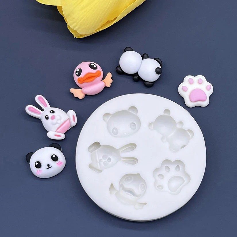 Медведь утка Кролик силиконовая форма для выпечки торта искусственные