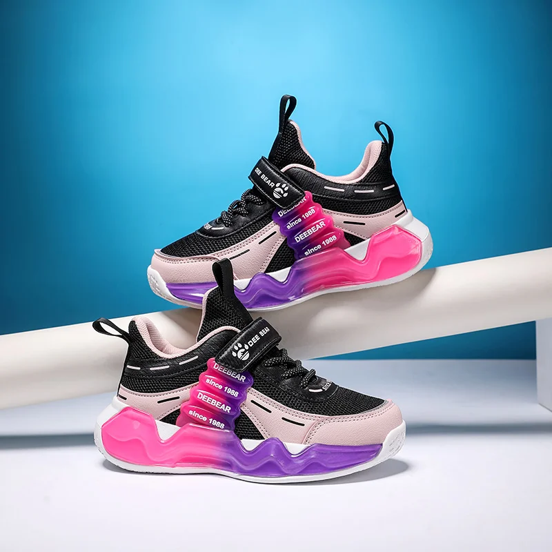 2023 New Arrival Boys Sneakers Mesh Breathable Kids Basketball Shoes Non-slip Casual Shoes for Children Leisure Walking Sneakers