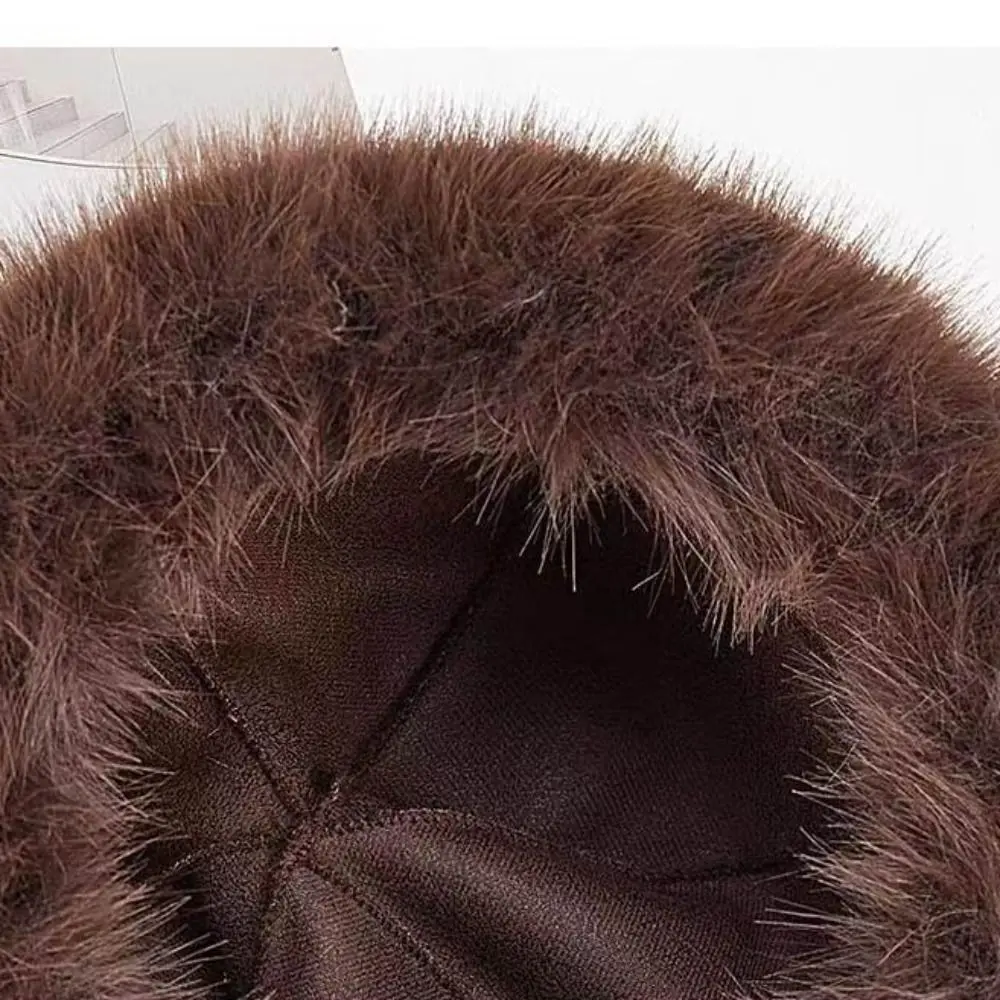 Новая теплая пушистая меховая панама холодная утолщенная плюшевая рыбацкая