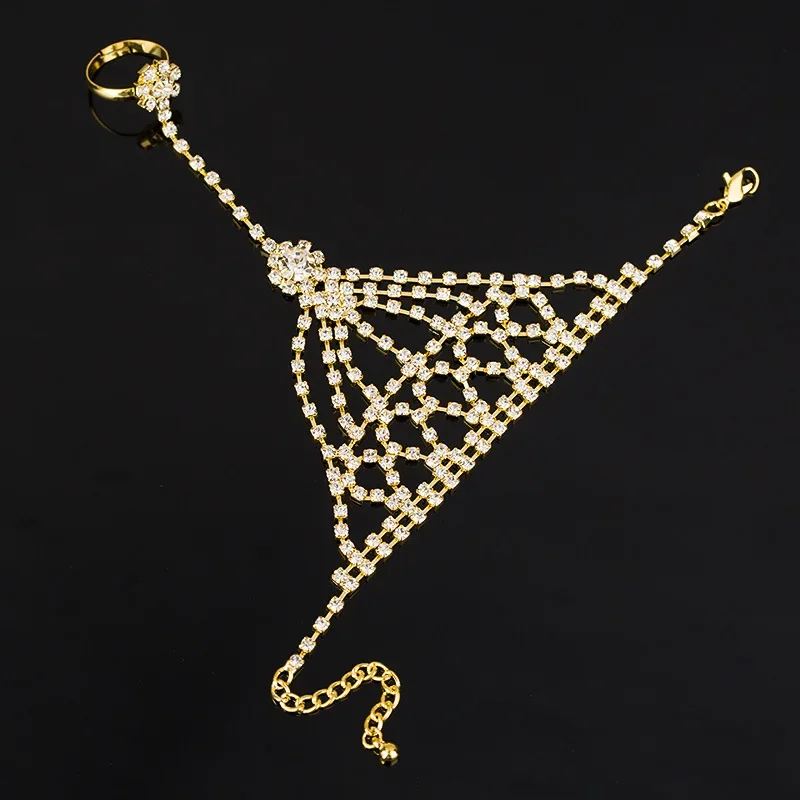 Корейский стиль теннисный браслет невесты кольцо цельная цепочка на руку