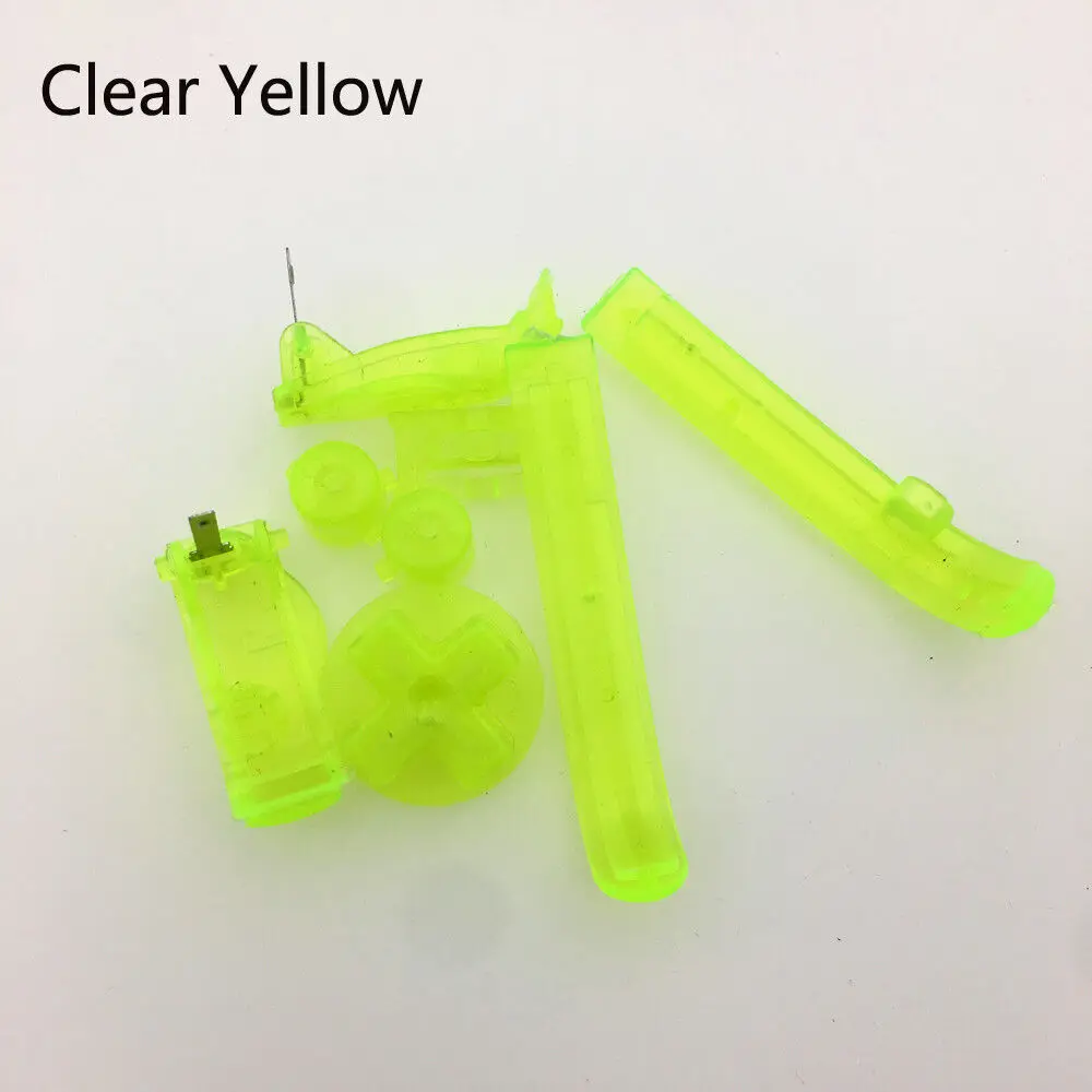 Button set for Advance Game Boy Nintendo GBA mod AGB-001 ZedLabz Clear Yellow