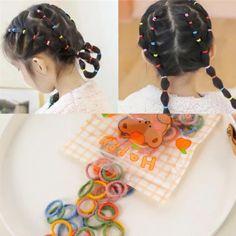 

Elastic Hair Bands Girls Hair Accessories Colorful Scrunchie Hair Color Accessories Ponytail Headband Kids Nylon Holder Can M2r0