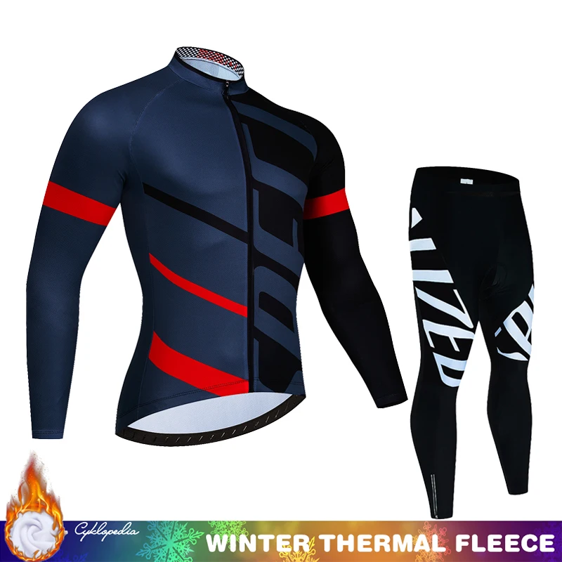 Зимняя велосипедная Джерси мужской термальный флисовый нагрудник спортивный