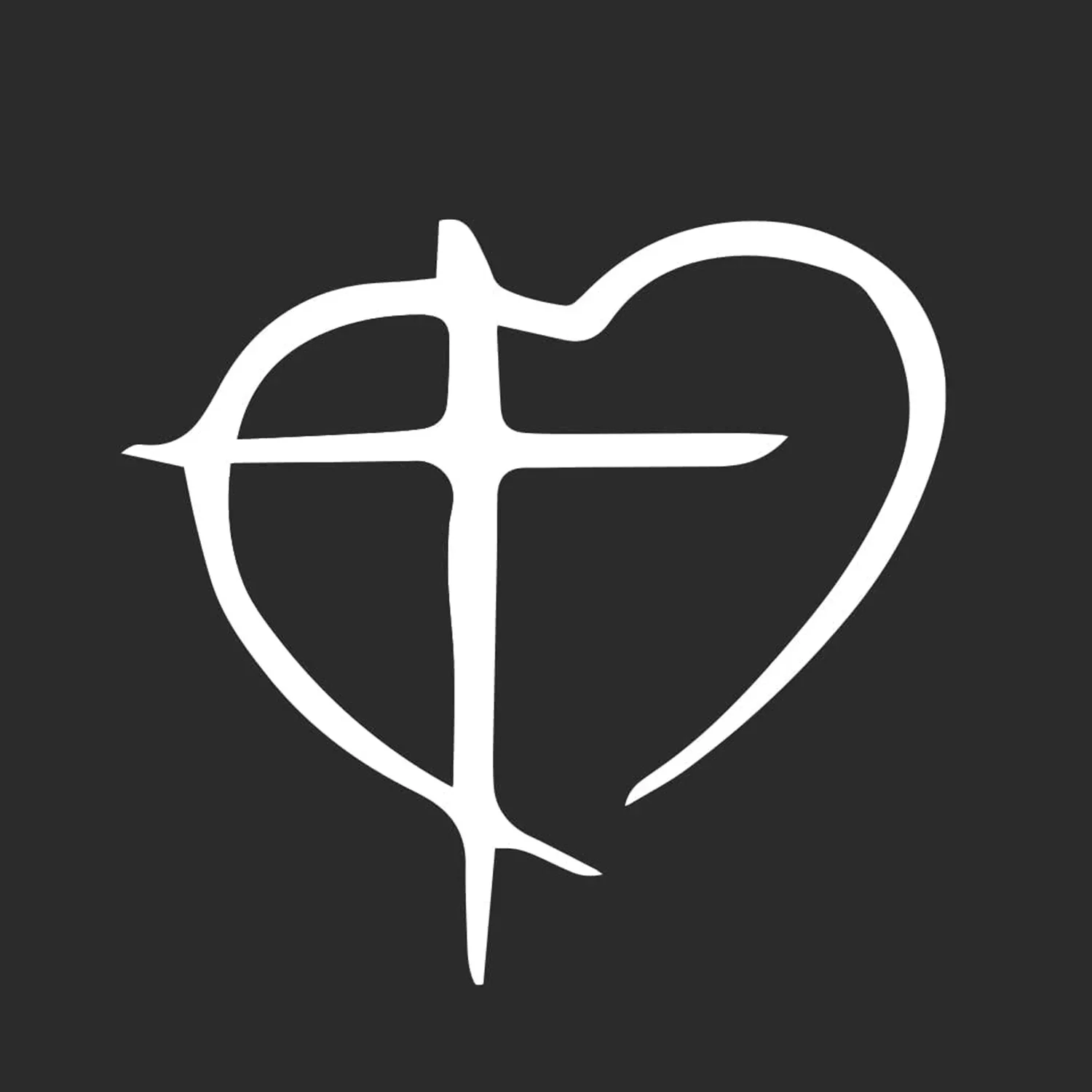 

FUYOOHI христианский крест и сердце автомобильные наклейки для ноутбука грузовик внедорожник мотоцикл автомобиль краска оконные стены бамперы ремесленные наклейки