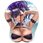 Коврик для мыши с надписью Fategrand Order, силиконовый гелевый коврик для мыши с рисунком Мурасаки, шикибу, сексуальной груди, милый манга с запястьем, 3D Аниме оппай