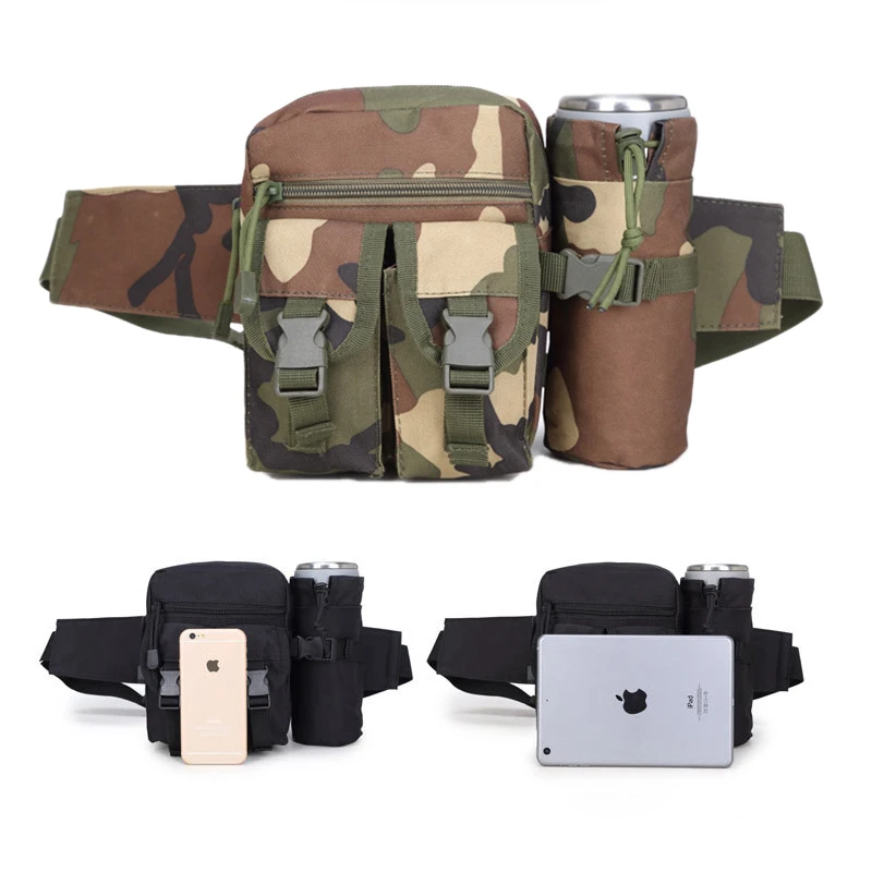 

Военный тактический рюкзак с бутылкой для воды, забавная Водонепроницаемая поясная сумка для бега, кемпинга, походов, путешествий