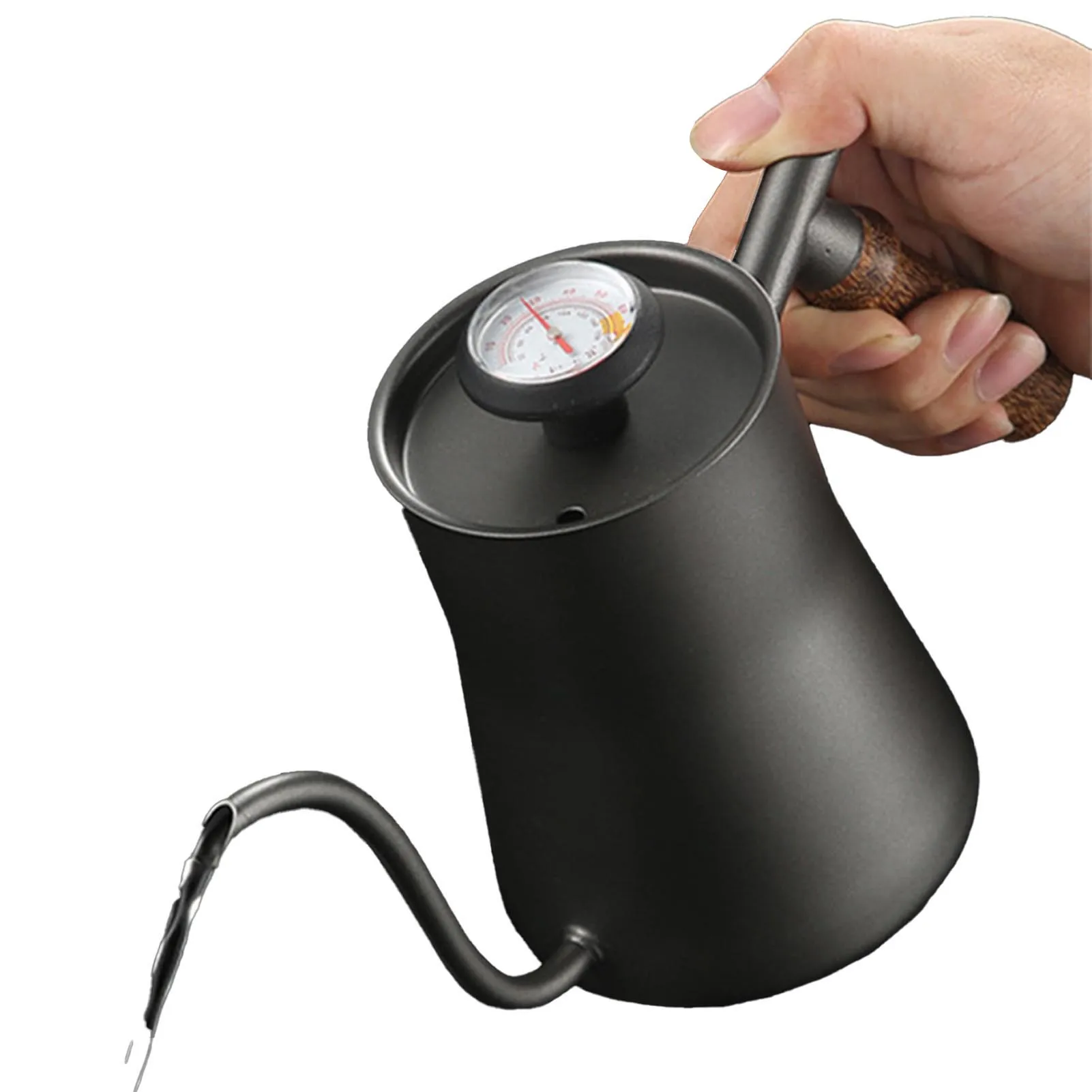 

Gooseneck Kettle Stainless Steel Water Kettle With Built-in Thermometer Gooseneck Spout Coffee Tea Pot Works On Stove And