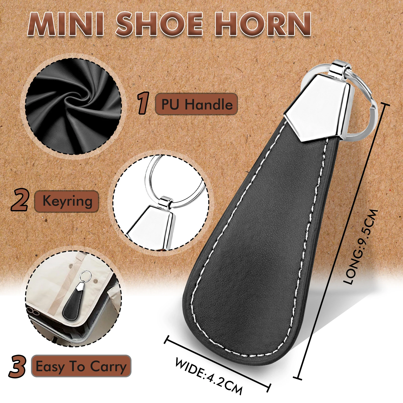 Мини-портативный рожок для обуви ZOMAKE модный аксессуар из твердой нержавеющей