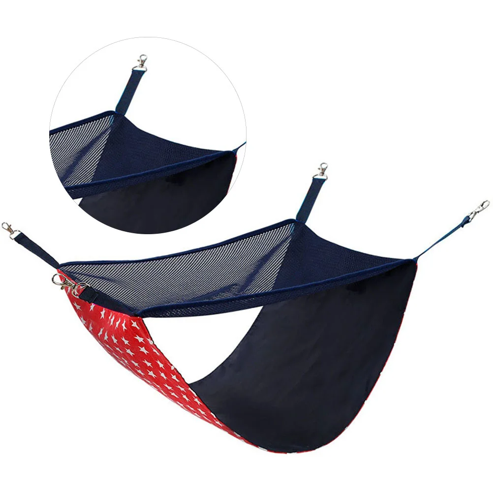 

Cat Bed Hanging Pet Hammock Cage Breathable Kitten Mesh Layer Double Swing Saving Space Window Basket Accesories