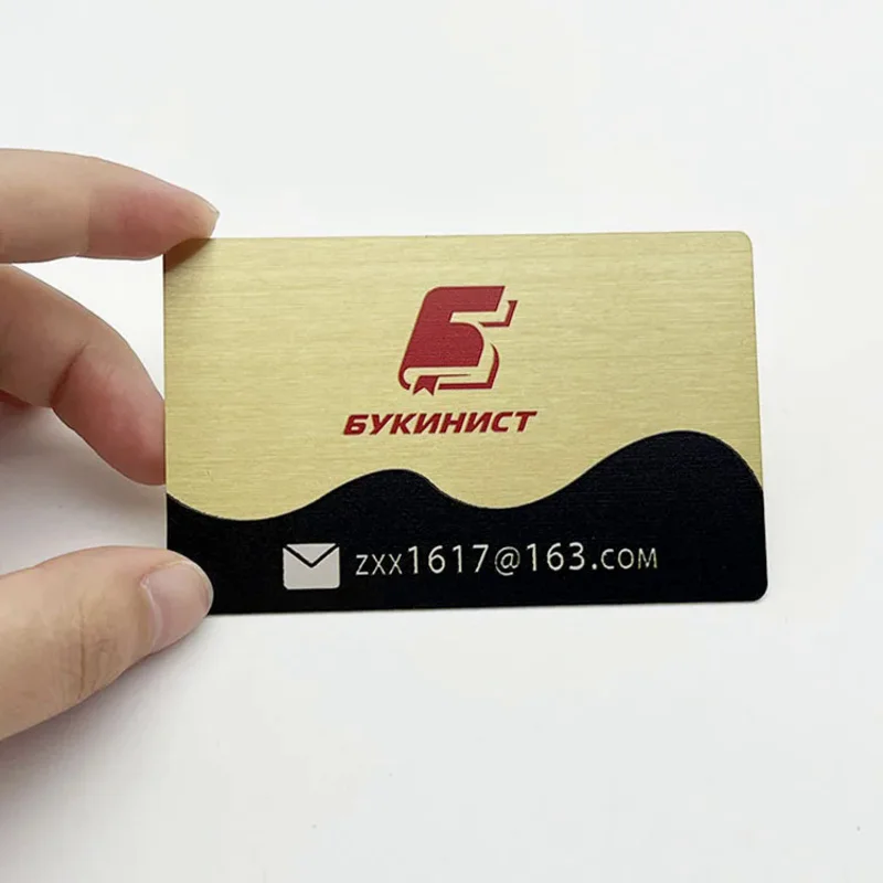 

customed design BOYA Custom Cheap Credit Card Size VIP Member Laser Engraved Metal Business Card gold card