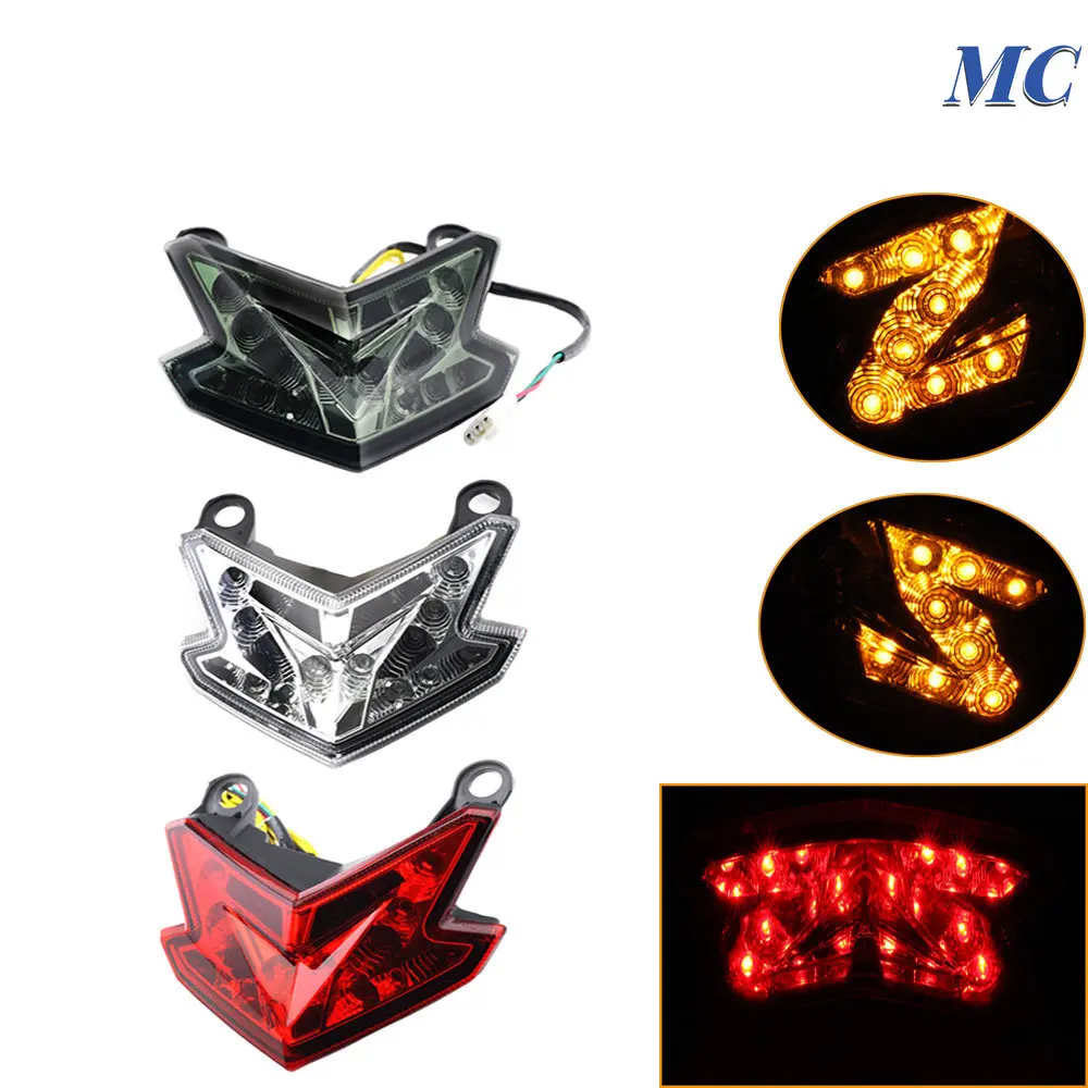 

Для Kawasaki Z800 2013-2016 Z125 2016-2017 ZX-6R Ninja 2013-2017 Встроенный светодиодный задний фонарь указателя поворота для мотоцикла