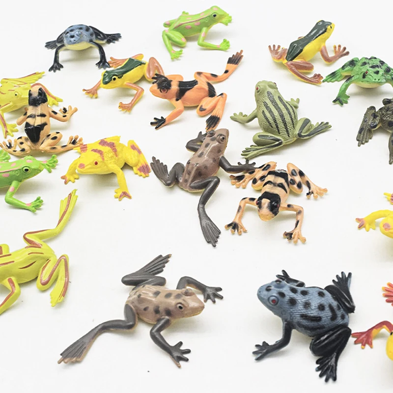 

12pcs Frog Figure Model Set Kids Toys Creative Simulation Animal