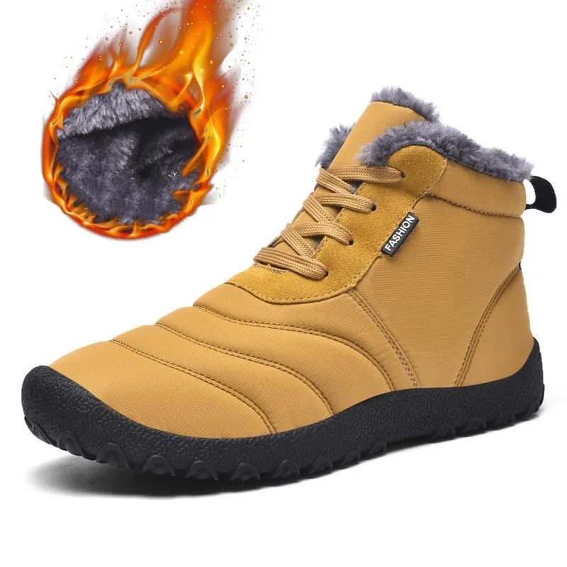 

DAFENP Winter Fashion Warm Comfortable Cotton Artificial Short Plush Casual Ankle Snow Boot Winter Snow Boots Men 38-46