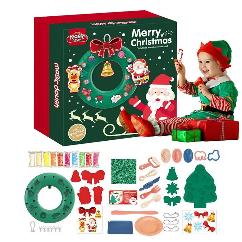 

Christmas DIY Clay Set Hands-On Clay Toy Educational And Stretchable Learning Education Toys For Craft Classes Holiday Gifts