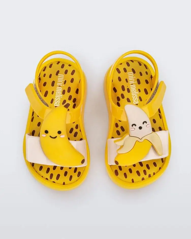 

New Mini Melissa Children's Sandals Fruit Banana Orange Baby Kids' Jelly Shoes Soft Bottom Non-slip Girls Boys Beach Shoes