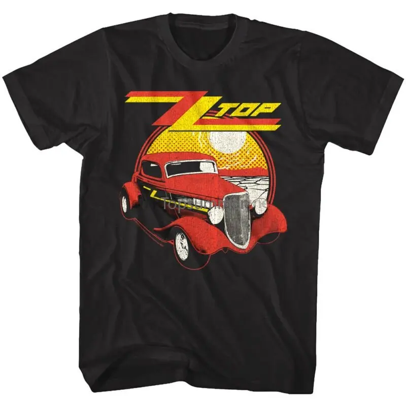

Zz Top Eliminator Album Cover Mens T Shirt Car Hair Rock Band Concert Tour Merch