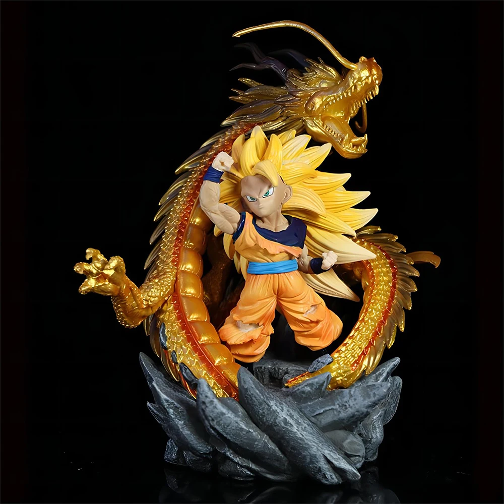 

14cm Anime Dragon Ball Z Super Saiyan Son Goku Figures GK Ssj3 DBZ Action Statue Model Toys Kids Gifts Cartoon Decoration