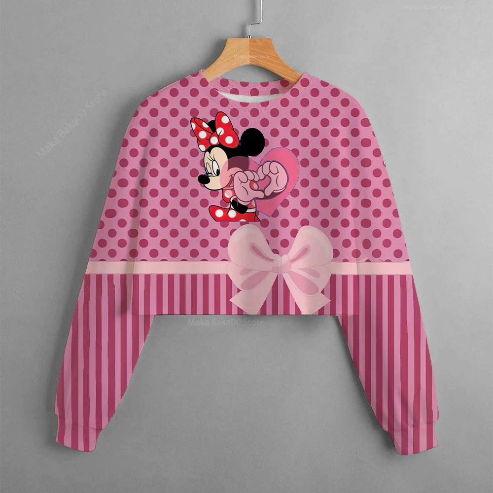 Купи Disney Mickey and Minnie Print Sweatshirt Kids Autumn Winter Kids Crew Neck Cotton Sweatshirt Top Casual Long Sleeves за 150 рублей в магазине AliExpress