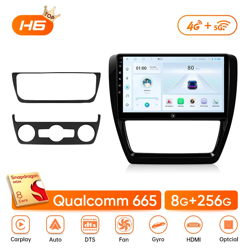 

Автомобильный мультимедийный плеер Ainavi для Volkswagen VW Jetta 6 MK6, беспроводной Carplay Android Auto 4G Wi-Fi 2din