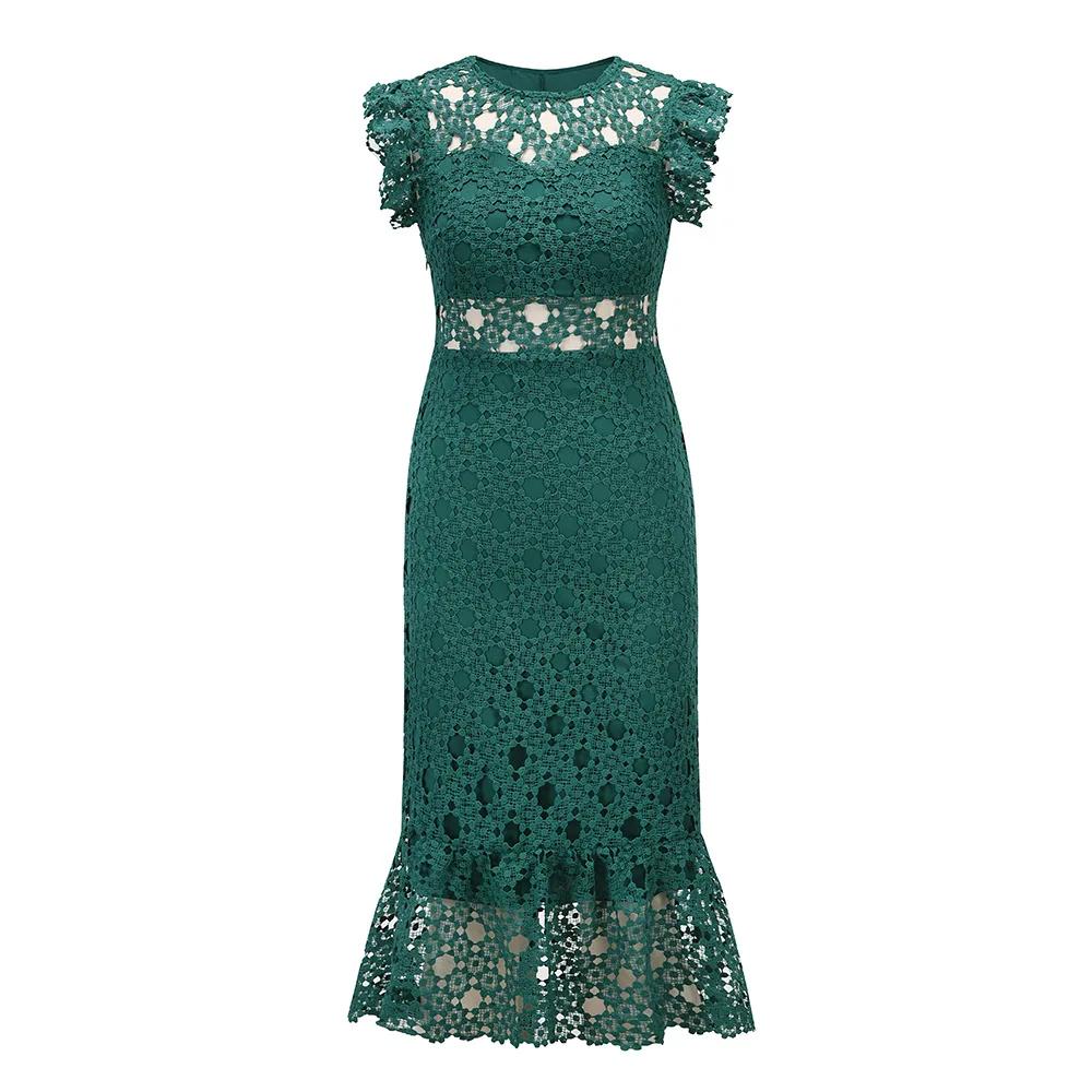 

2022 summer new dress lace lace hip dress gray22