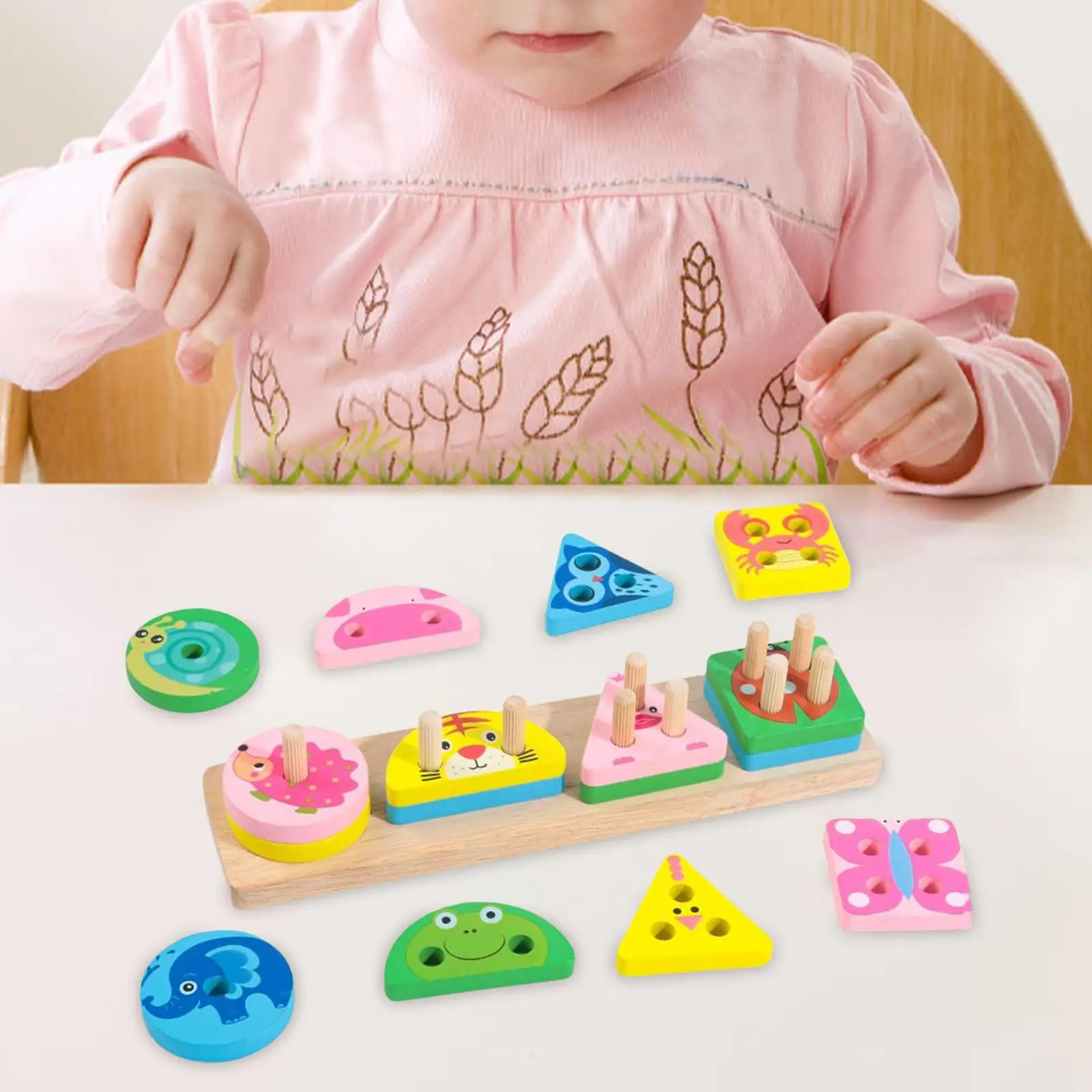 

Wood Geometric Shape Matching Sensory Toys Educational Toys Learning Cognitive