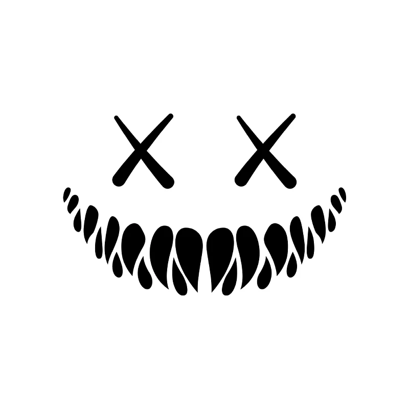 Улыбающееся Лицо Демона Автомобильная Наклейка 20x13 См