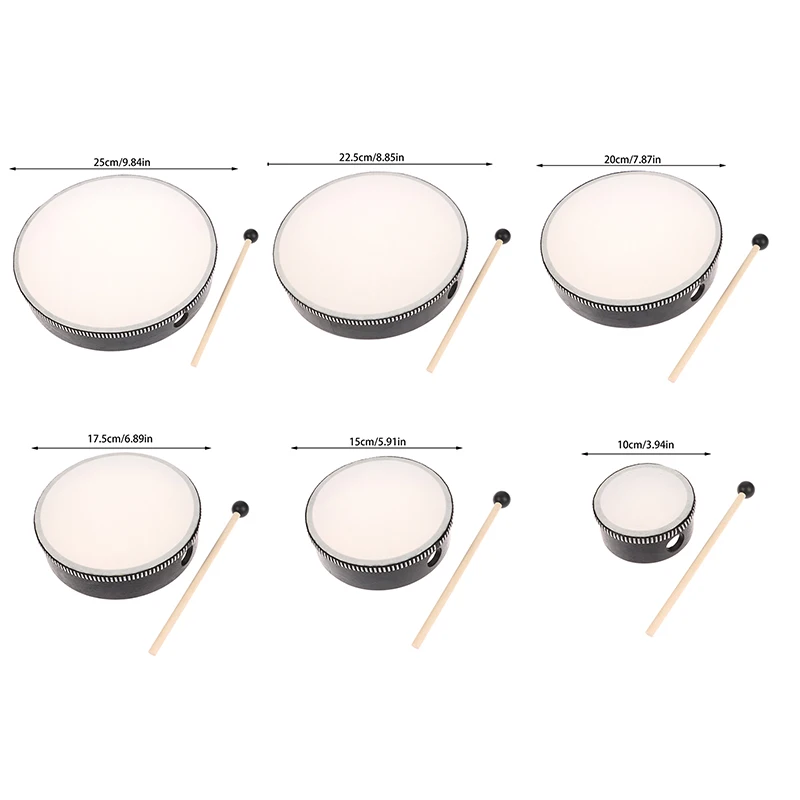 1 шт. 4/6/7/8/9/10 дюймов барабаны с деревянной рамой ручной барабан набором барабанных