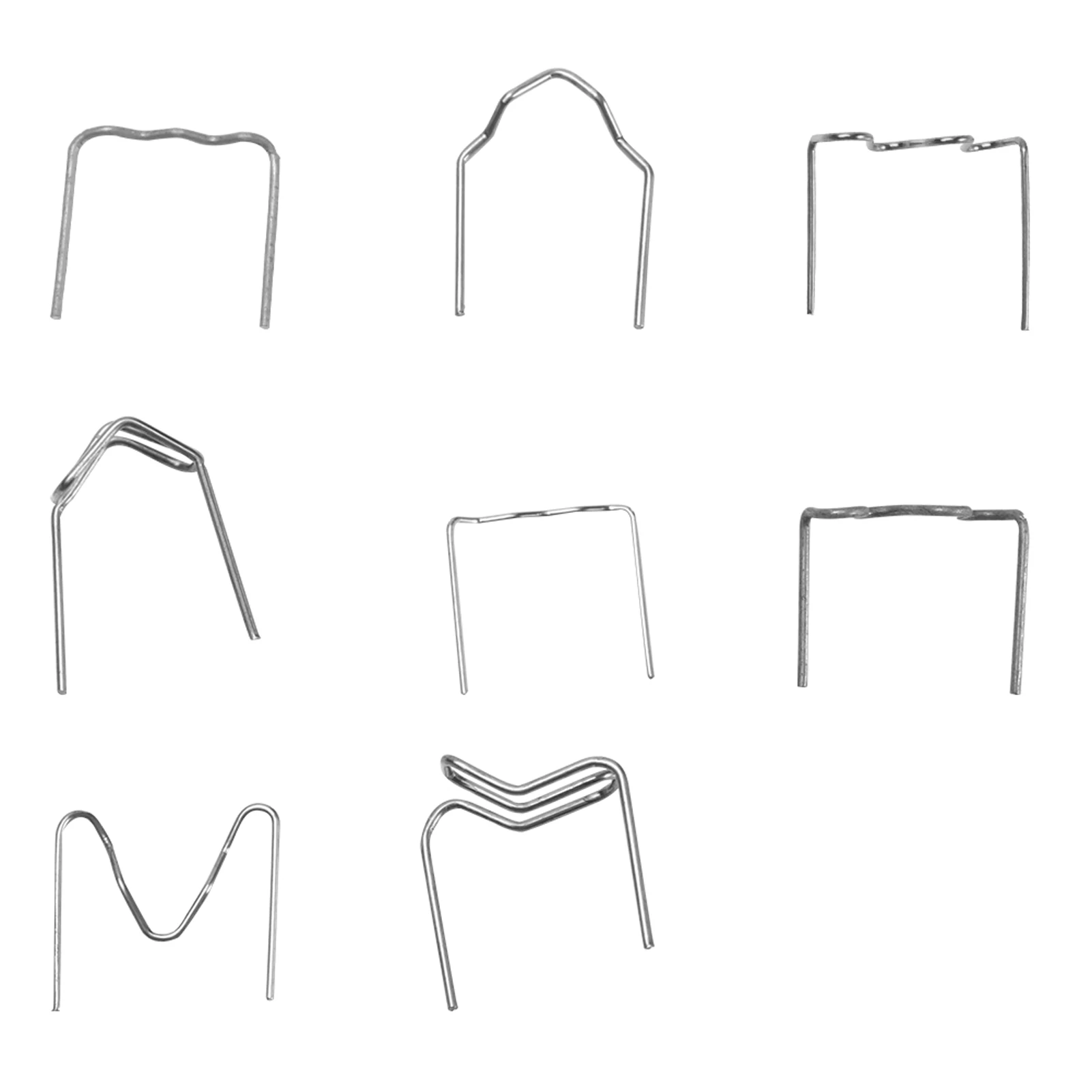 

800pcs Universal Machine Car Bumper Welding Tool Plastic Repair Pre Cut Wave 8 Types Auto Bodywork Stainless Steel Hot Stapler