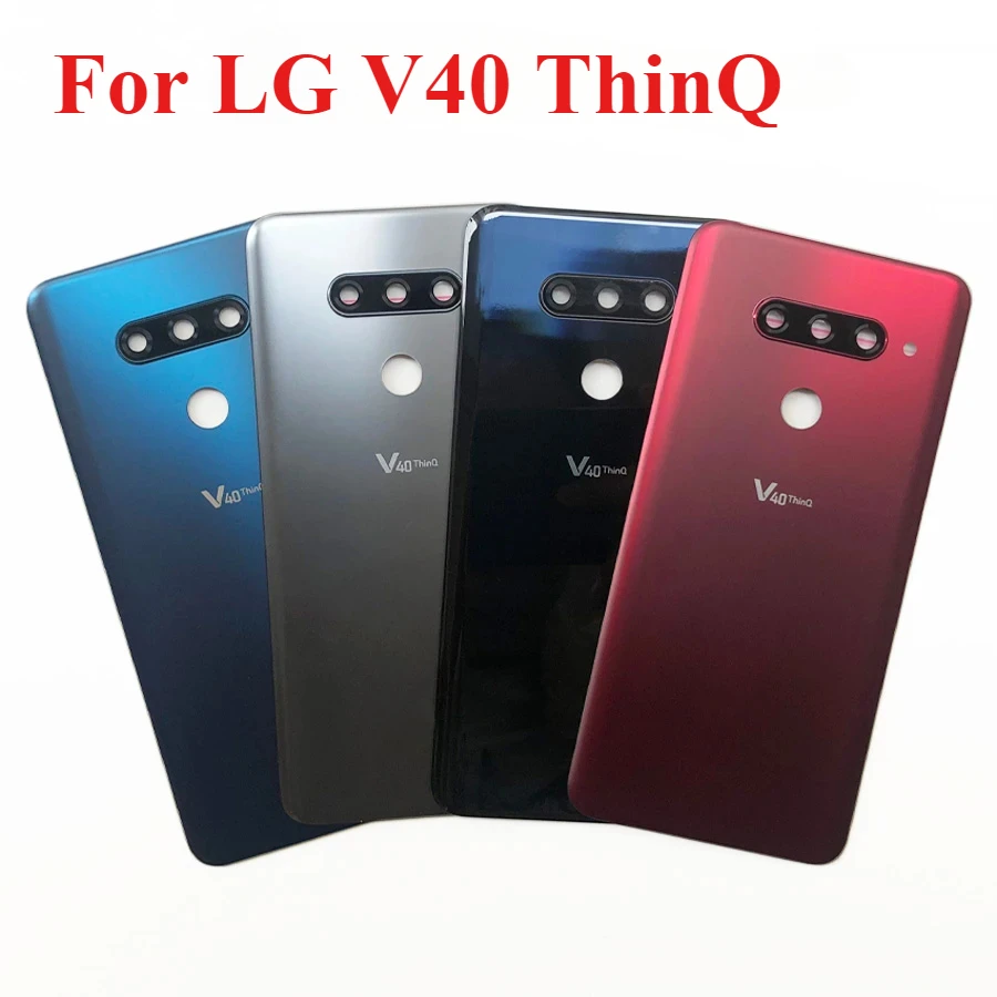 Задний корпус для LG V40 ThinQ крышка батарейного отсека чехол задней двери со стеклом