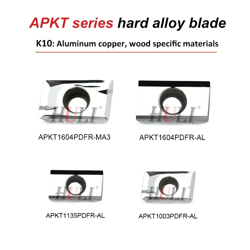Фото DESKAR 100% Оригинальные токарные пластины APKT1003PDFR-AL K10 и APKT1604PDFR-G2 K10 для обработки алюминия и меди, режущий инструмент №2