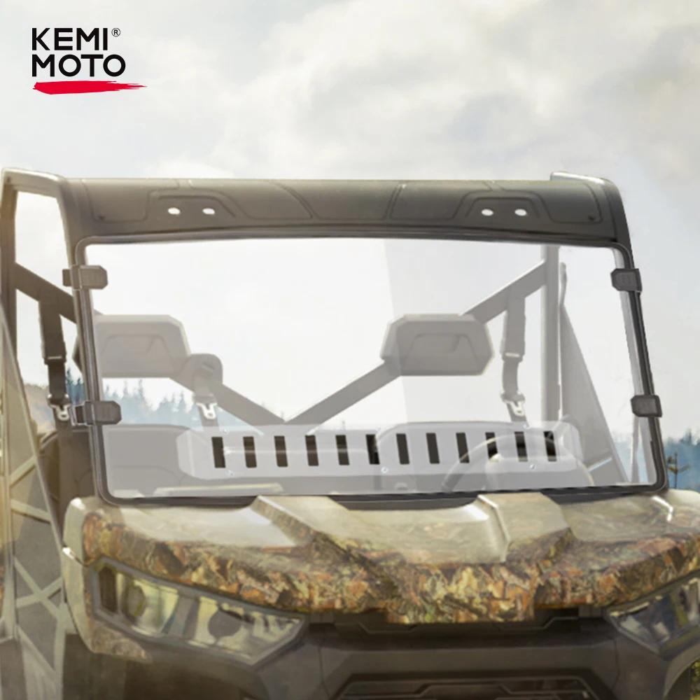 

Defender UTV KEMIMOTO Full Vented Windshield Hardened PC for Can-Am Defender MAX HD 10 HD 8 for Can-Am Defender HD5 HD8 HD10