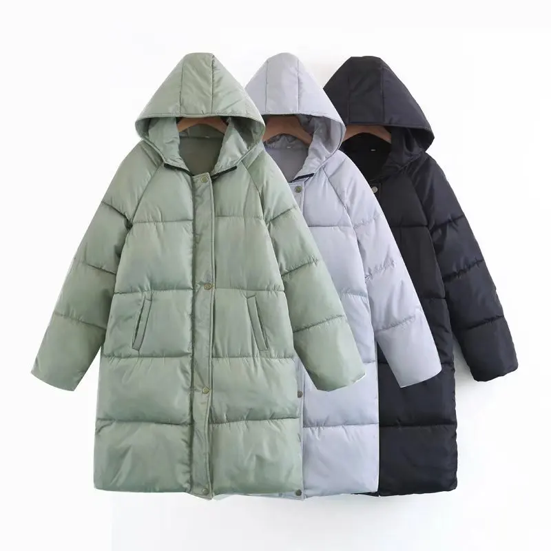 

Новинка Зима 2023 пуховое пальто с хлопковой подкладкой свободная плотная однотонная женская одежда средней длины высококачественное пальто