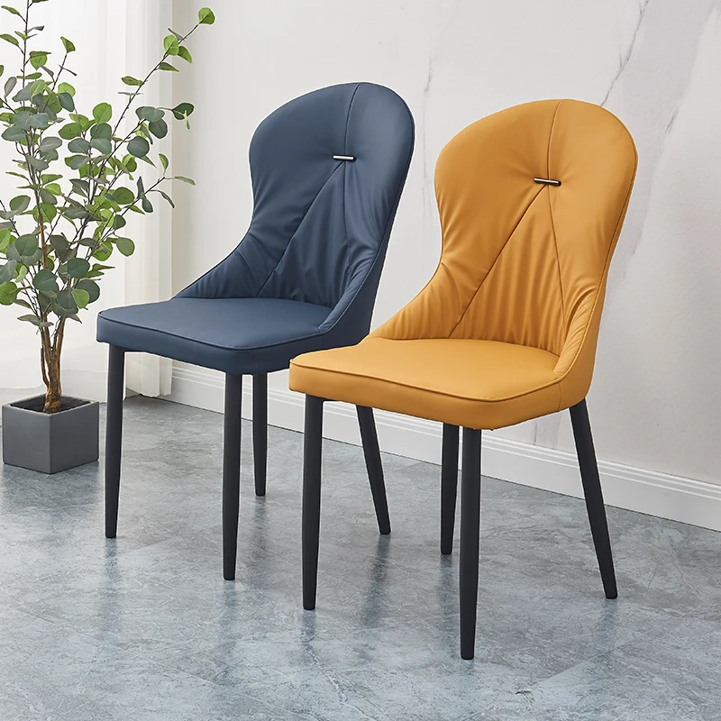 

Comfortable Nordic Dining Chairs Modern Free Shipping Ergonomic Minimalist Soft Chair with Backrest Lounge Makeup Chaises Ikea