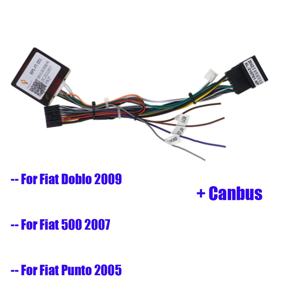 

2DIN автомобильный радиоприемник, cd, dvd, мультимедийный проигрыватель, соединительный кабель с CAN-шиной, жгут проводов питания для Fiat doблога 500 ...