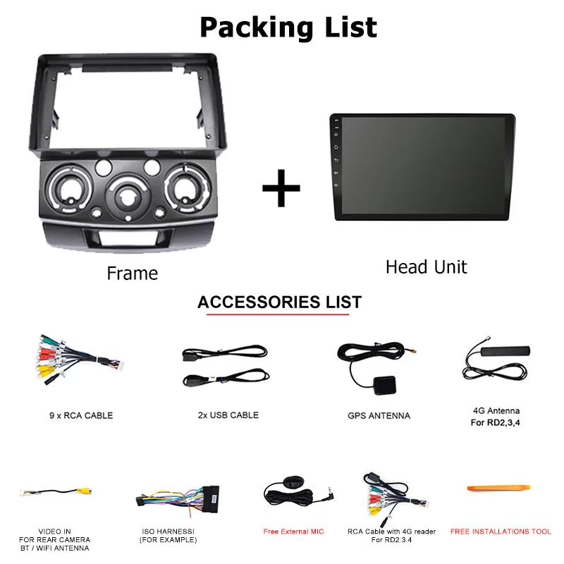 Автомобильный радиоприемник roadivox Android для Ford Ranger 2 Everest Mazda BT-50 J97M 2006-2011 GPS-навигация