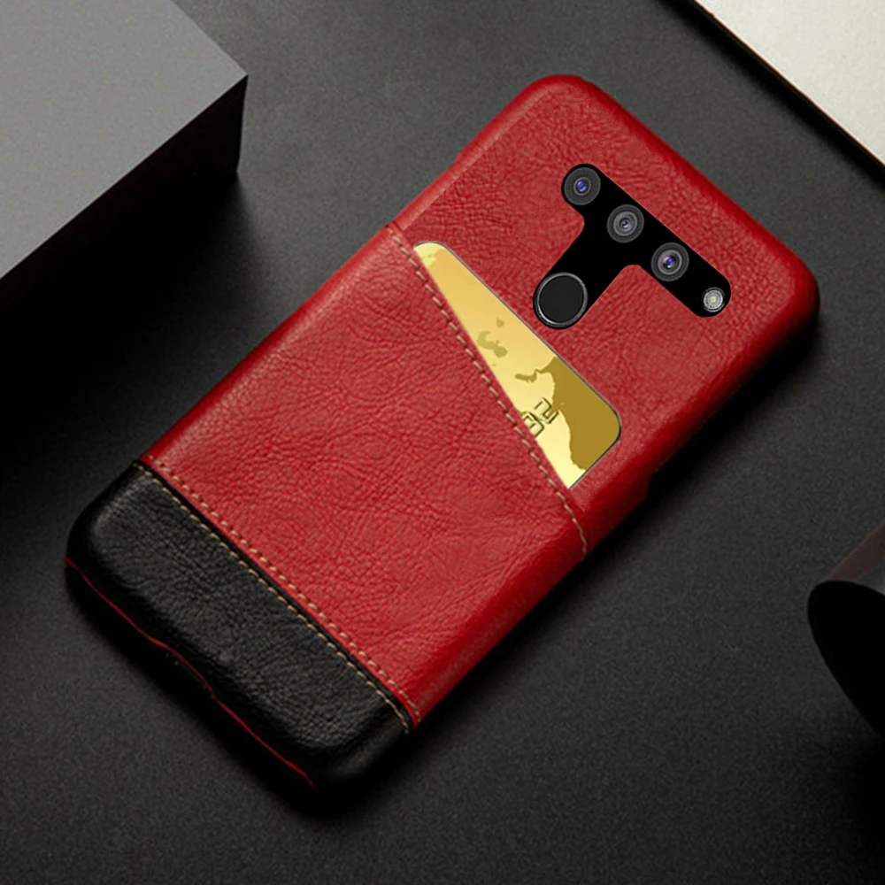 

For LG V50 G8 G7 ThinQ V30 Coque Card Slots Wallet Cover For LG G6 V 30 V50thinq Card Slot Holder Mixed Splice PU Leather Case