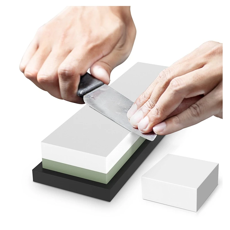 2 шт. точильный камень: 1 2-сторонняя зернистость 3000/8000 Лучшая кухня с нескользящей