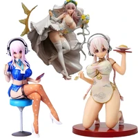 nitro super sonic anime character workplace cheongsam white cat ver pvc action figure anime model toy collectible doll gift