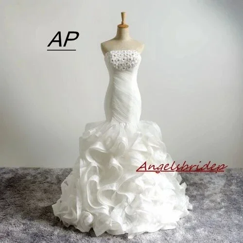 

Elegant Boat Neck Mermaid Bohemian Wedding Dress Vestido De Noiva Court Train Ball Gown Custom Make Formal Bridal Gowns Hot