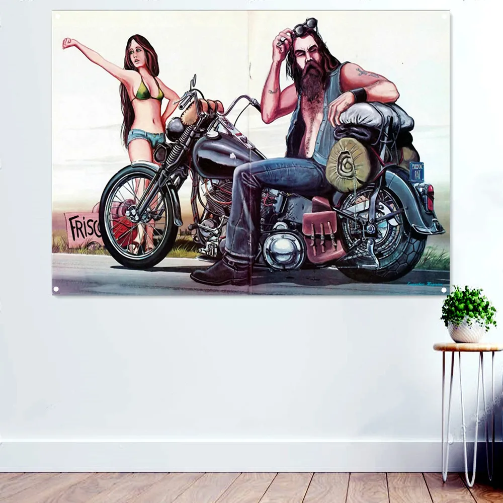 

Привлекательные Детские мотоциклетные ранцы, настенный подвесной флаг, настенный декоративный баннер для дома, паба, клуба, бара, комнаты, гаража A1