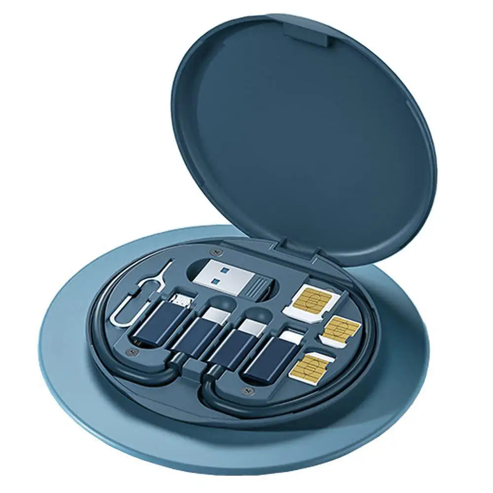 

Storage Box 60w Fast Charge Data Cable Set Storage Box Multifunctional Card Storage Computer Accessories Mobile Phone Holder 60w