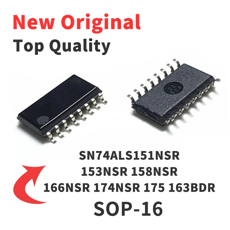 

Чип SN74ALS151NSR SN74ALS 153NSR 158NSR 166NSR 174NSR 175NSR 163BDR SMD SOP-16, новый оригинальный чип IC, 5 шт.