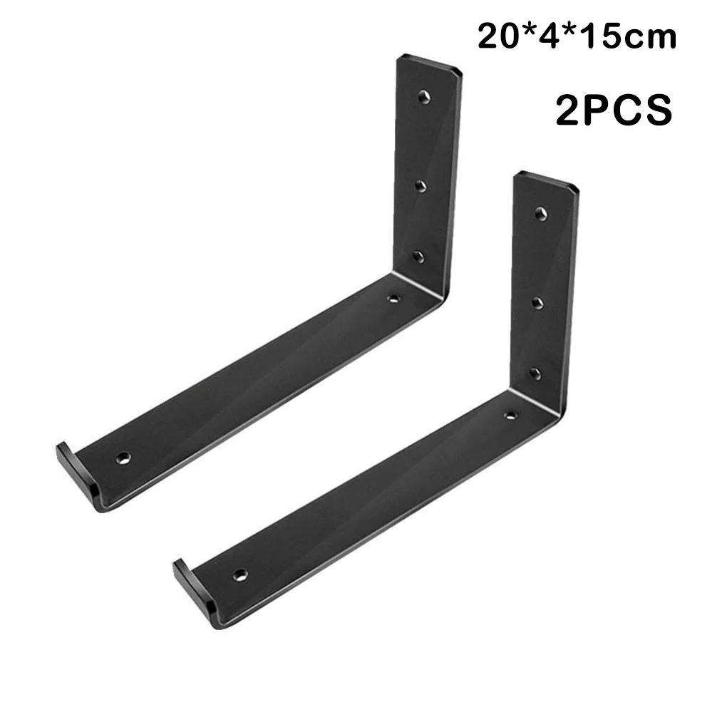 

2 Pieces Storage Shelf Rack Matte Heavy Duty Home Kitchen Tableware Flowerpot Shelves Holder Bracket 20x4x15cm