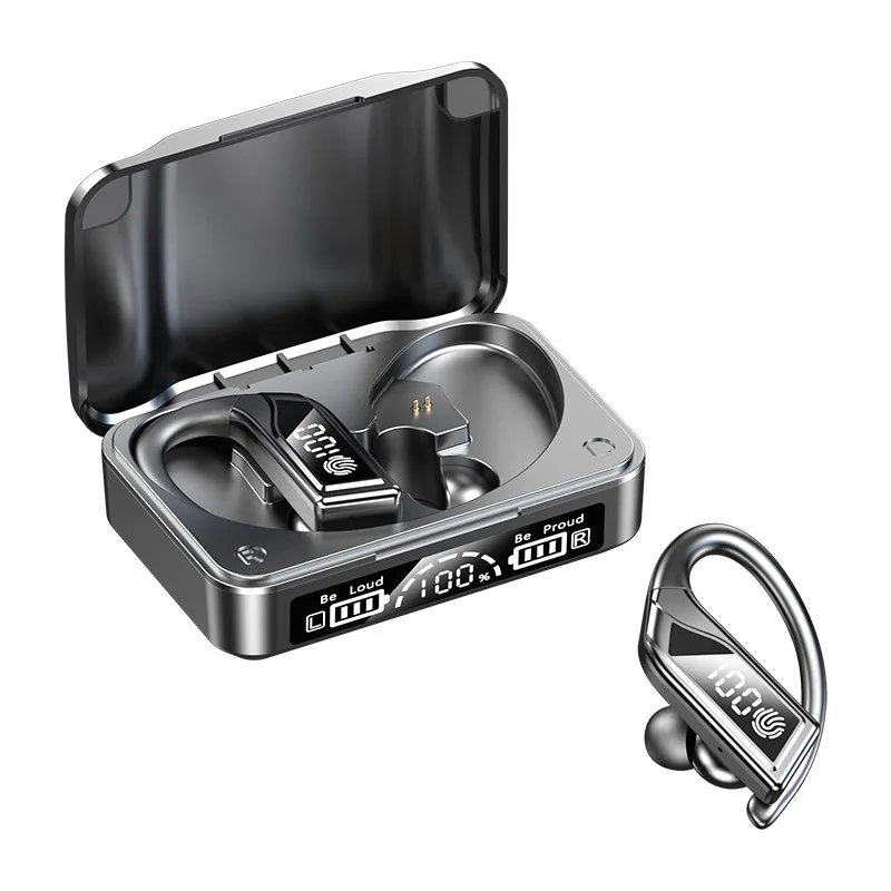 

New Q8 Wireless Bluetooth Noise-cancelling Ear-hook Earbuds Smart Broadcast Ultra-long Battery Life Business Sports Headphones