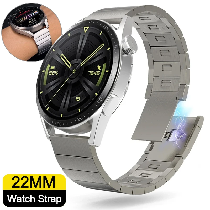 Ремешок для часов из нержавеющей стали Huawei Watch 3/GT2 Pro Samsung Galaxy 3/Gear S3 Amazfit GTR/Stratos