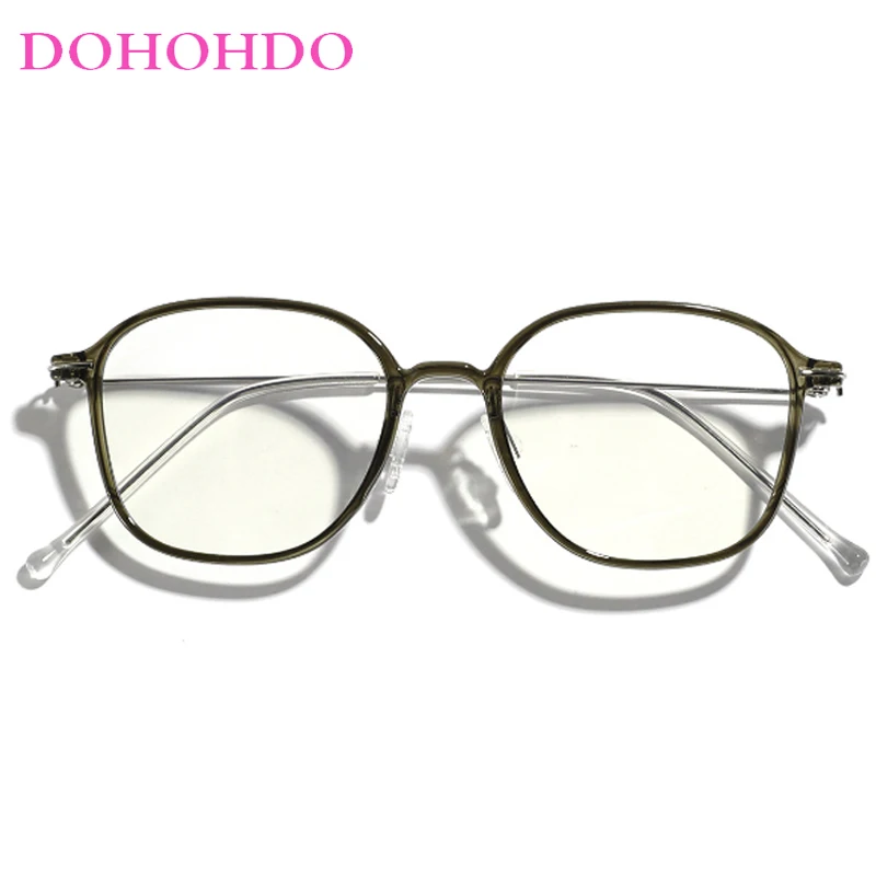 Мужские и женские очки в полуметаллической оправе большие квадратные с защитой