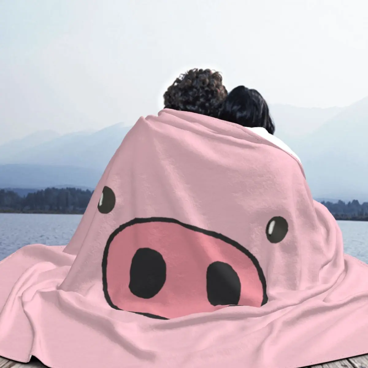 

New Animal Lover Pig Soft Blanket, Personalized Bed and Sofa Blanket, 125x100cm
