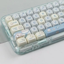 144 Keys Meow MOA Height Key Cap MAC Cute Meow Square Thermal Sublimation Mechanical Keyboard Keycaps Keyboard Accessories